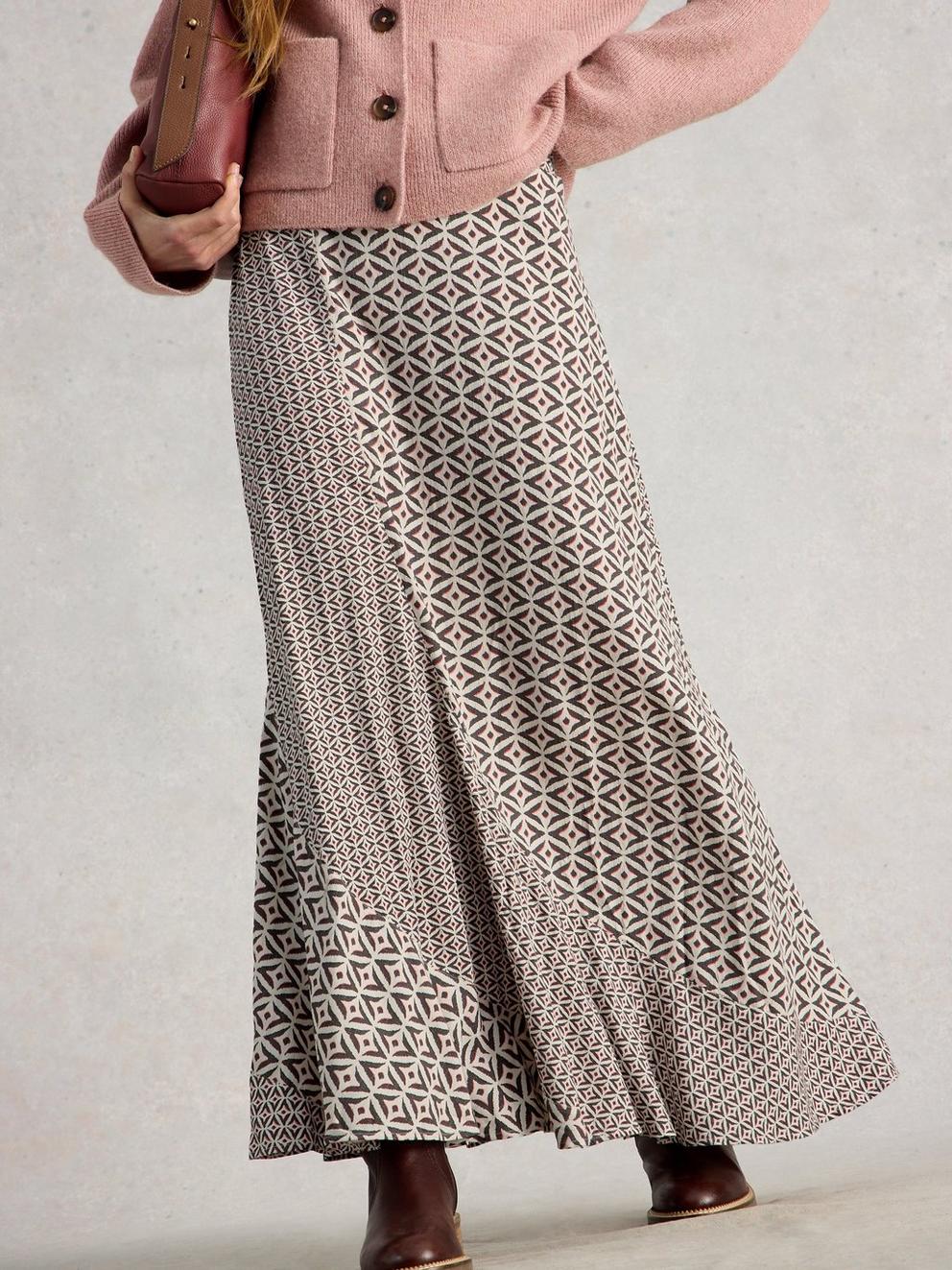 Sara Maxi Print Skirt