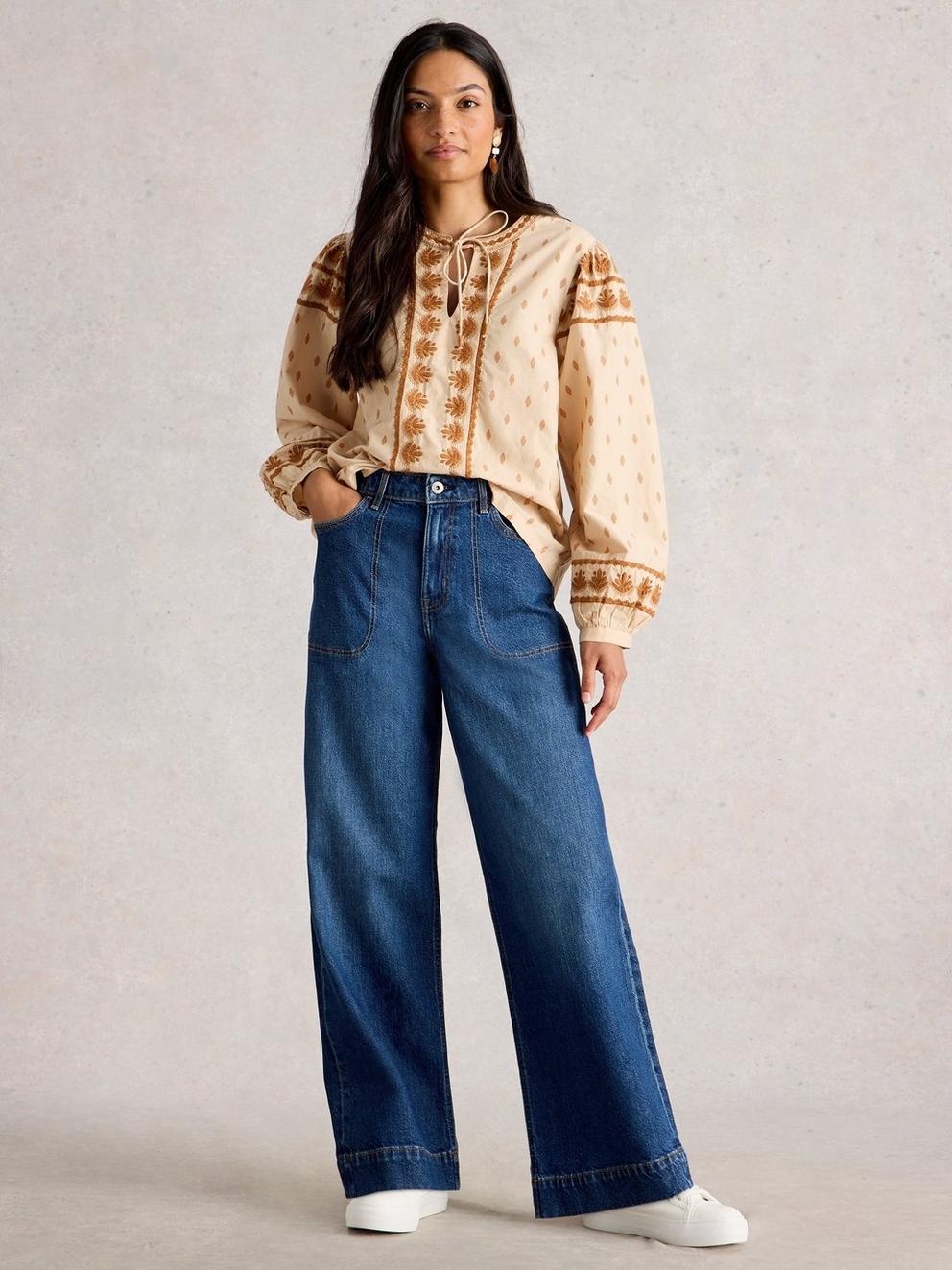 Tia Wide Leg Full Length Jean