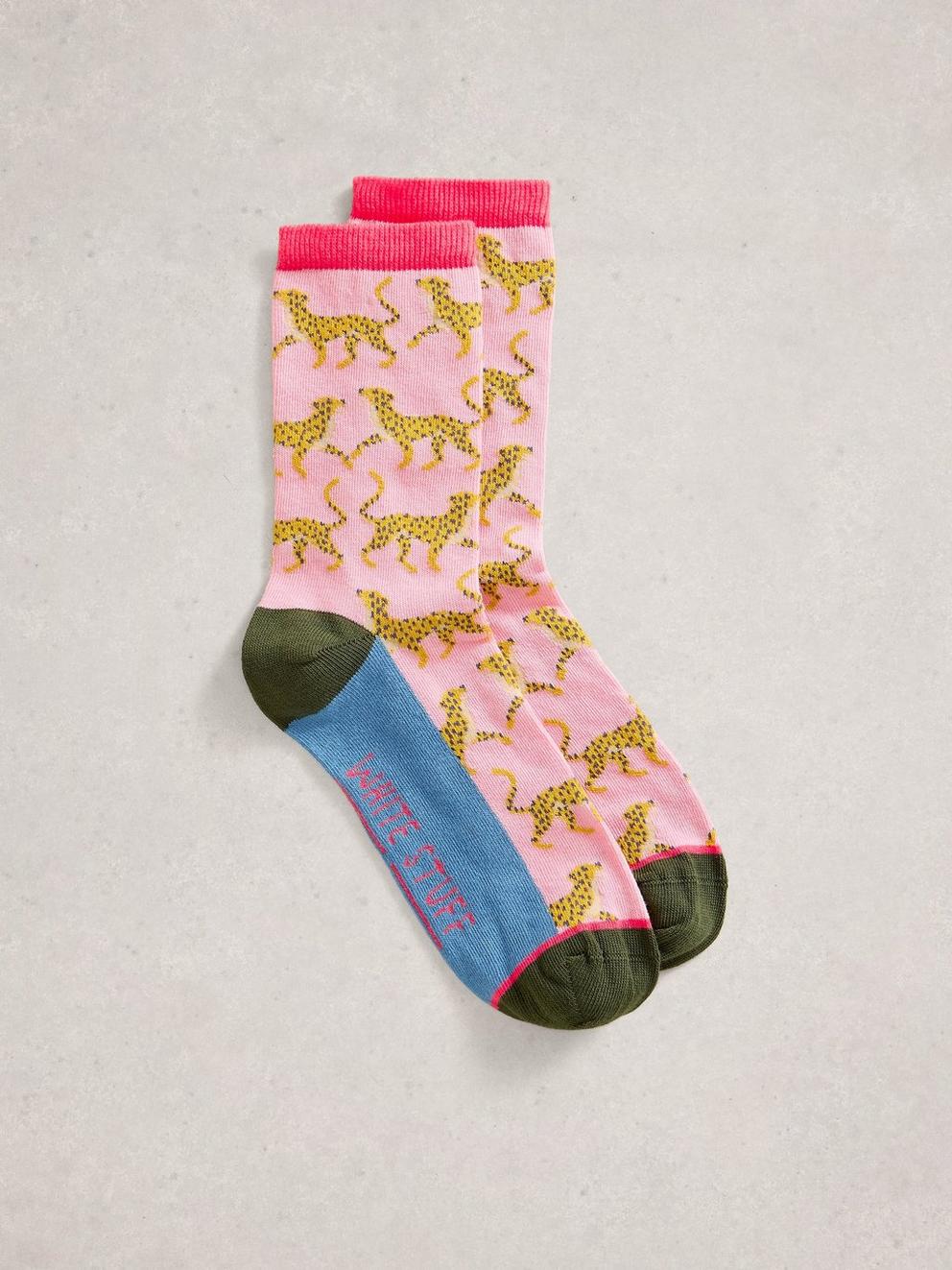 Novelty Cheetah Ankle Sock