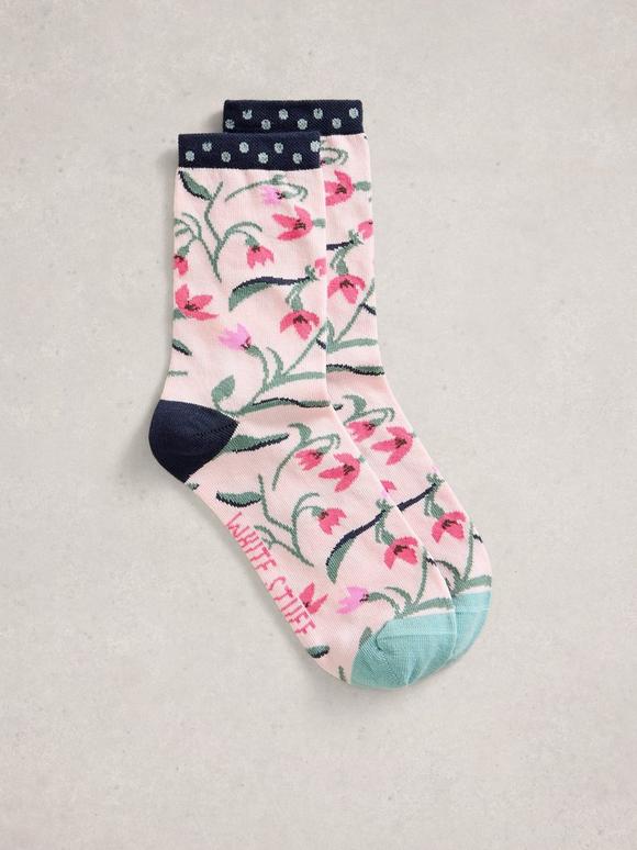 Floral Print Ankle Sock