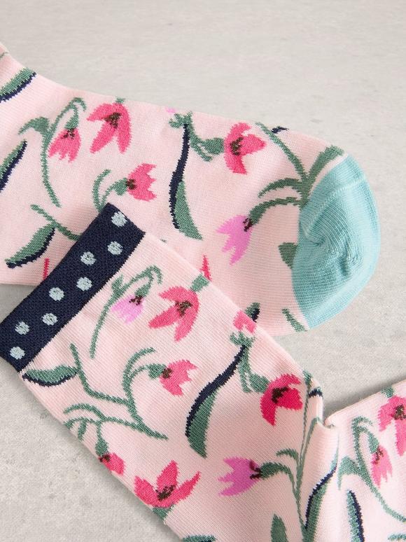 Floral Print Ankle Sock