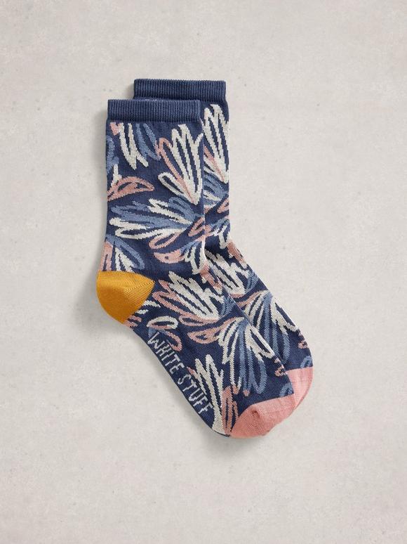 Graphic Floral Ankle Sock