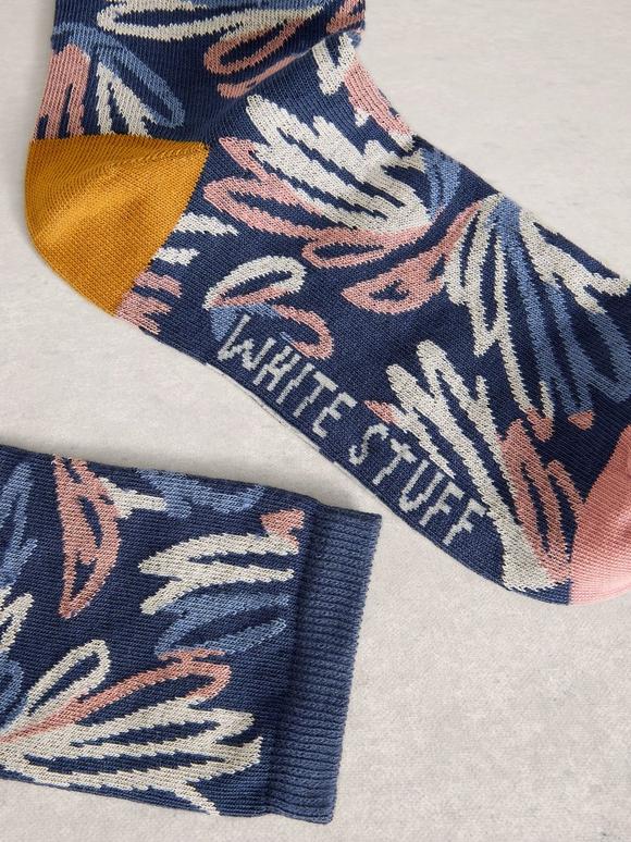 Graphic Floral Ankle Sock