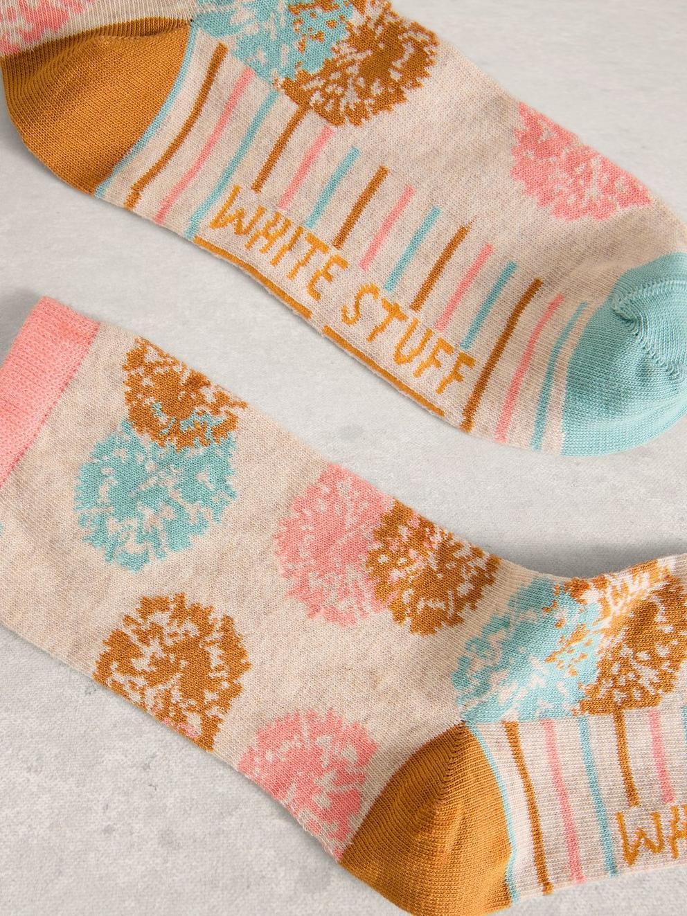 Dandelion Floral Ankle Sock