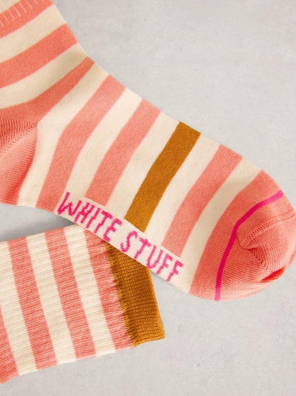 Block Stripe Ankle Socks