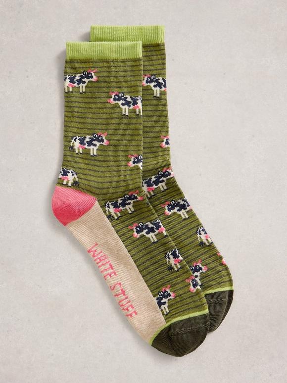 Novelty Cow Ankle Sock