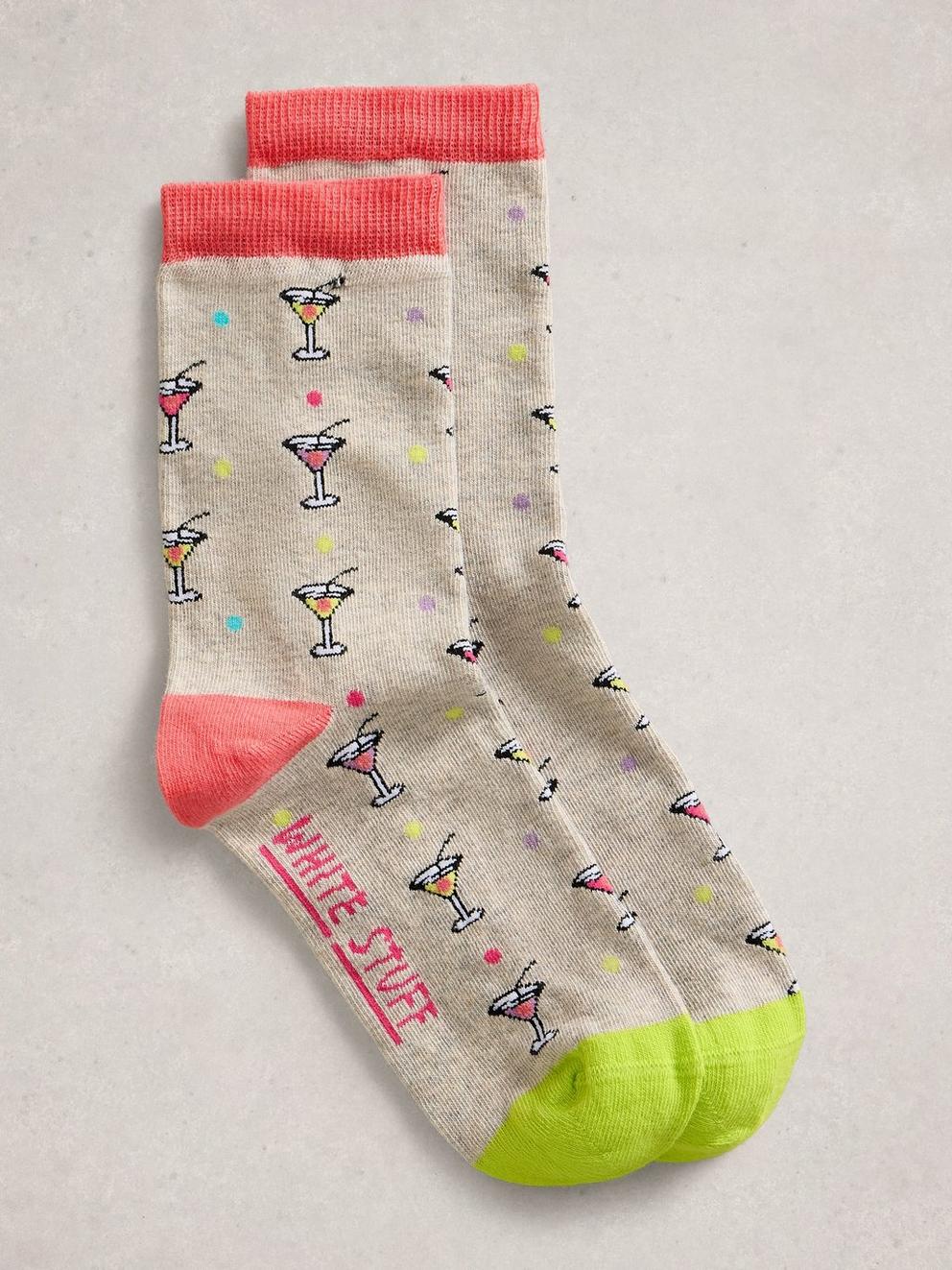 Novelty Cocktail Ankle Sock