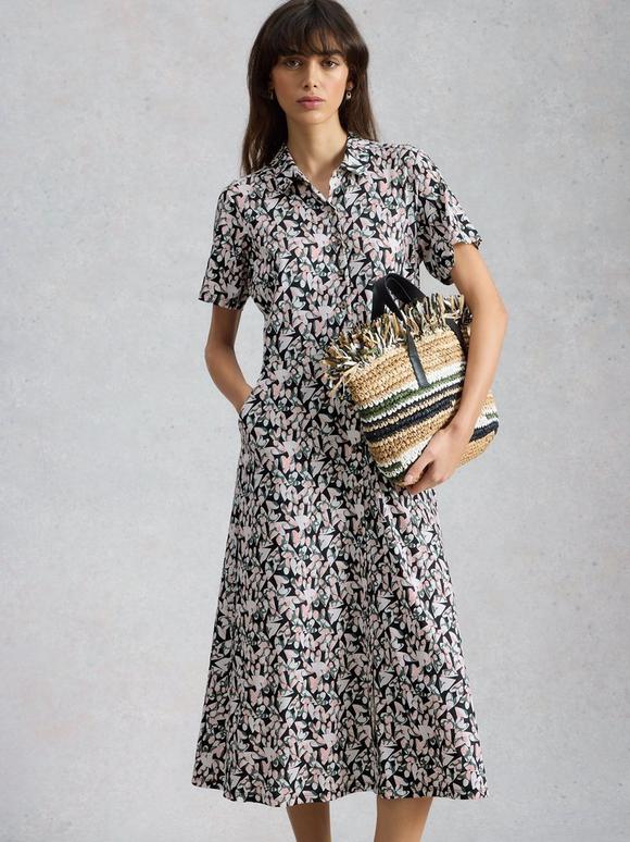 Rua Jersey Short Sleeve Collared shirt Dress