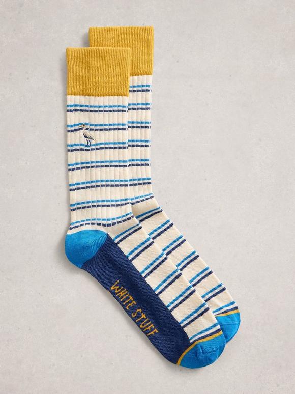 Bird Embroidered Sock