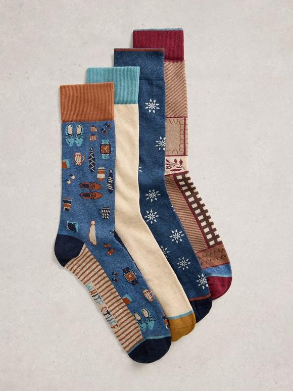 4PK Man About Town Socks