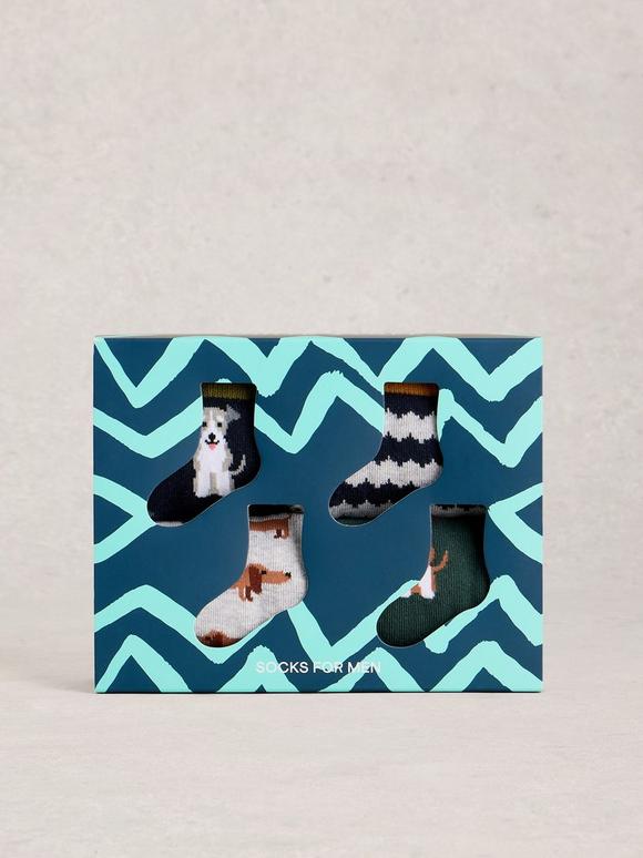 4PK Novelty Dog Socks