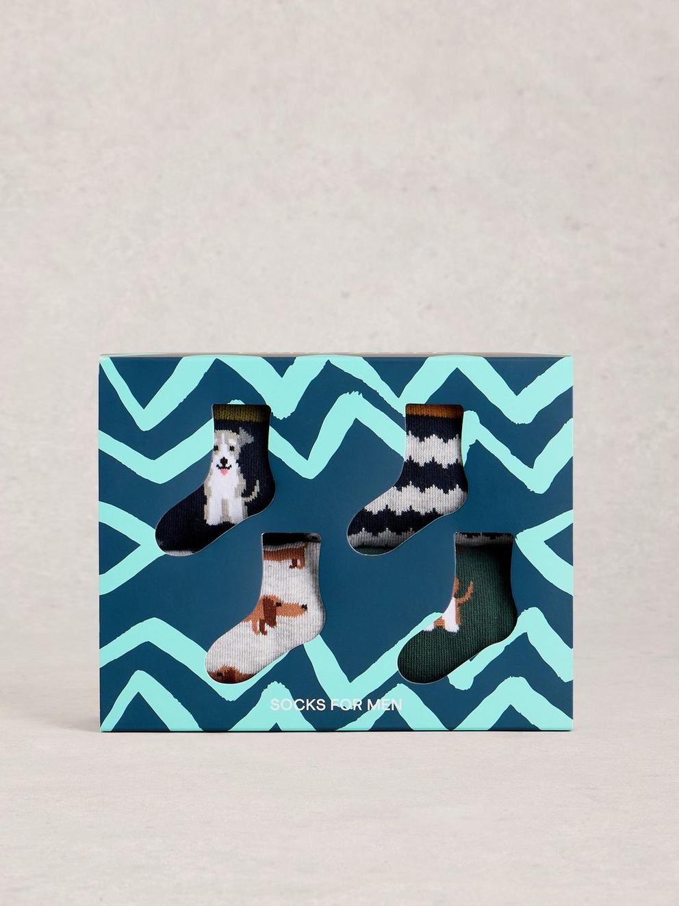 4PK Novelty Dog Socks