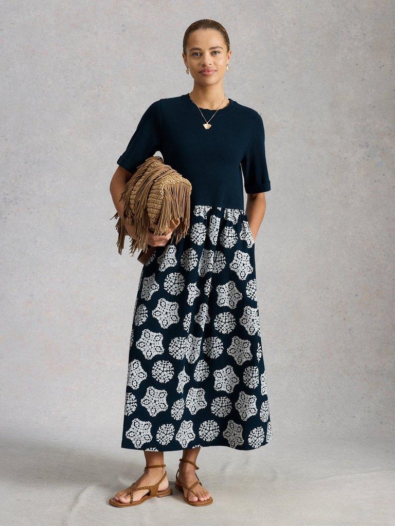 Poppy Jersey Dress in TEAL MULTI | White Stuff US