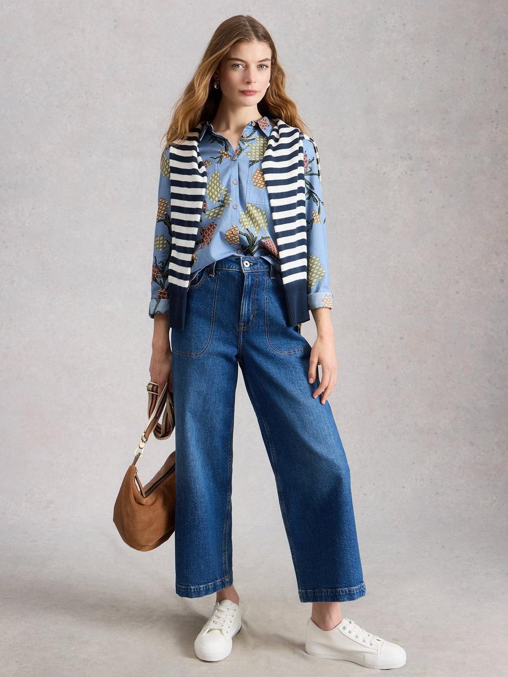 Sophie Collared Organic Cotton Long Sleeve Shirt