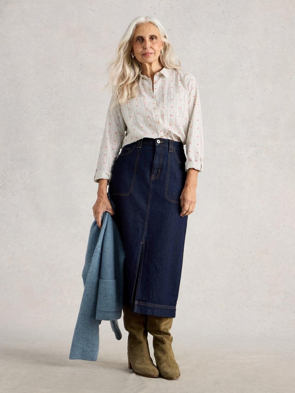 Sophie Collared Organic Cotton Long Sleeve Shirt