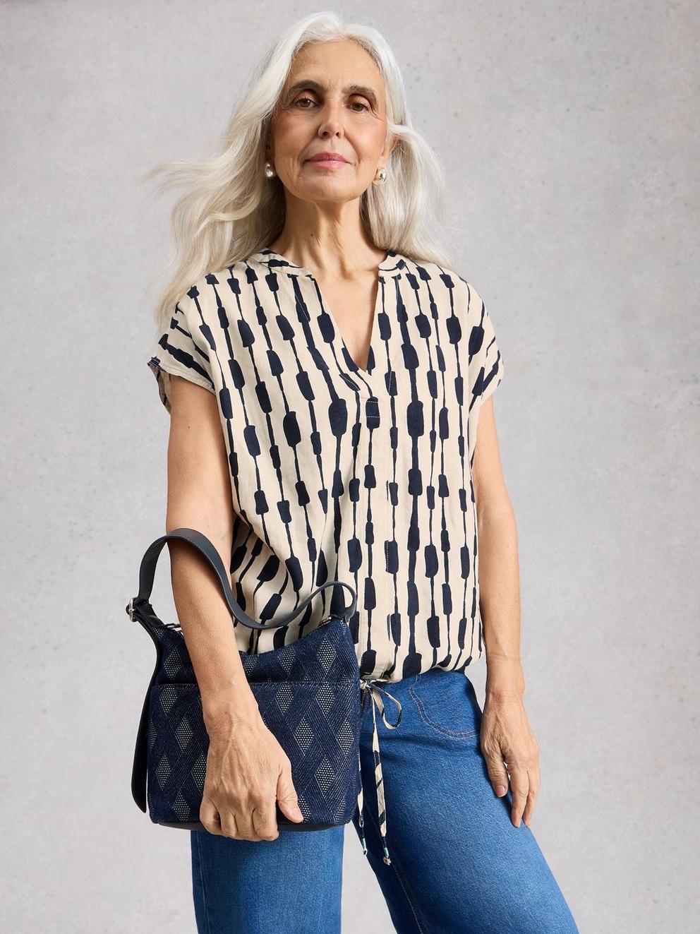 Nicole Linen Blend Top