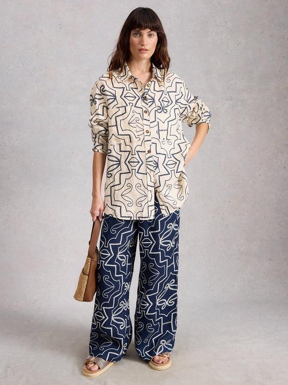 Lydia Linen Collared Shirt