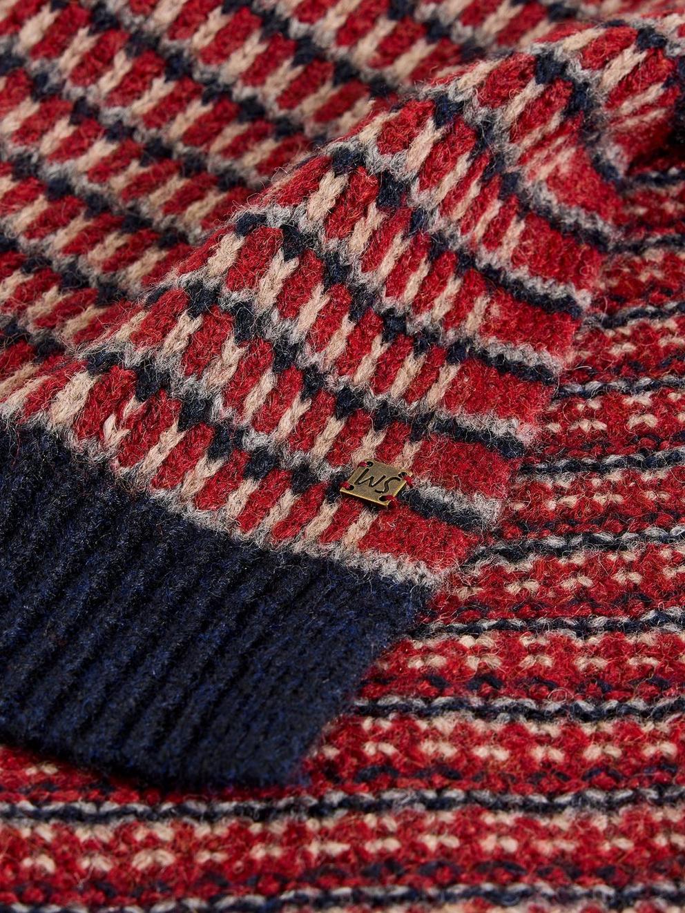 Tuck Stitch Knitted Scarf