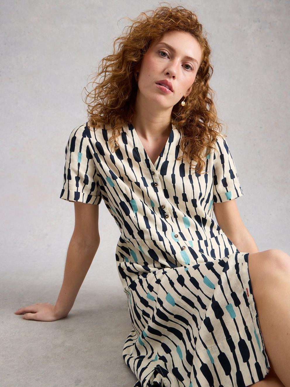 Iris Linen Short Sleeve Dress