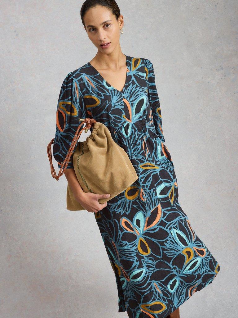 Jilly Linen Dress in NATURAL PRINT | White Stuff US