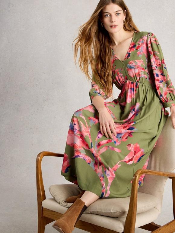 Lucy Print Midi Dress