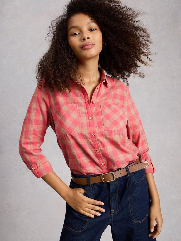 Sophie Organic Check Collared Shirt