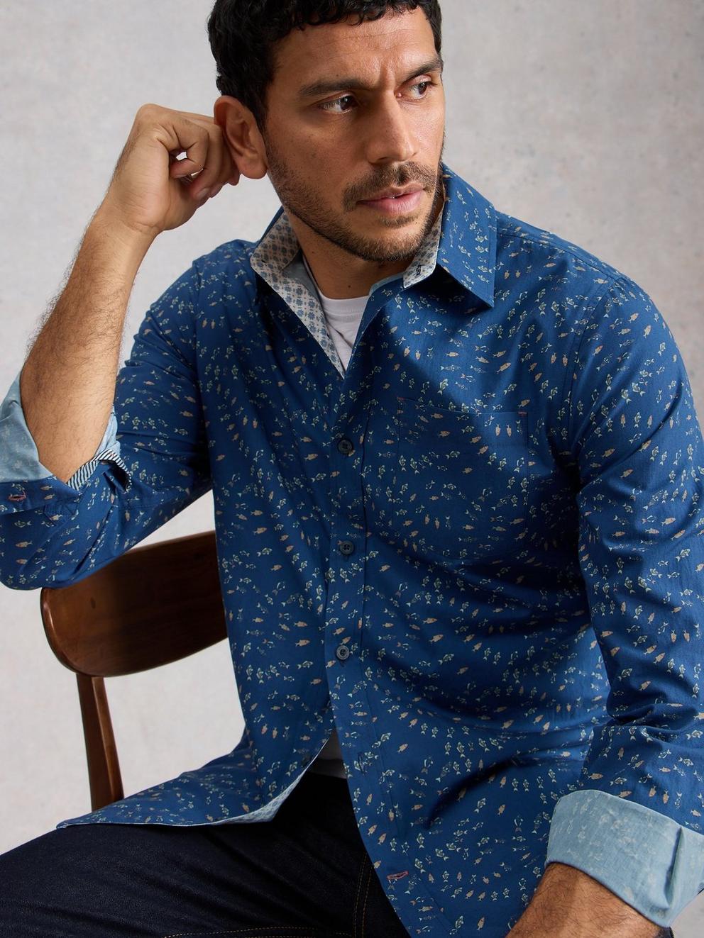 Finsbury Swim Fish Print Shirt