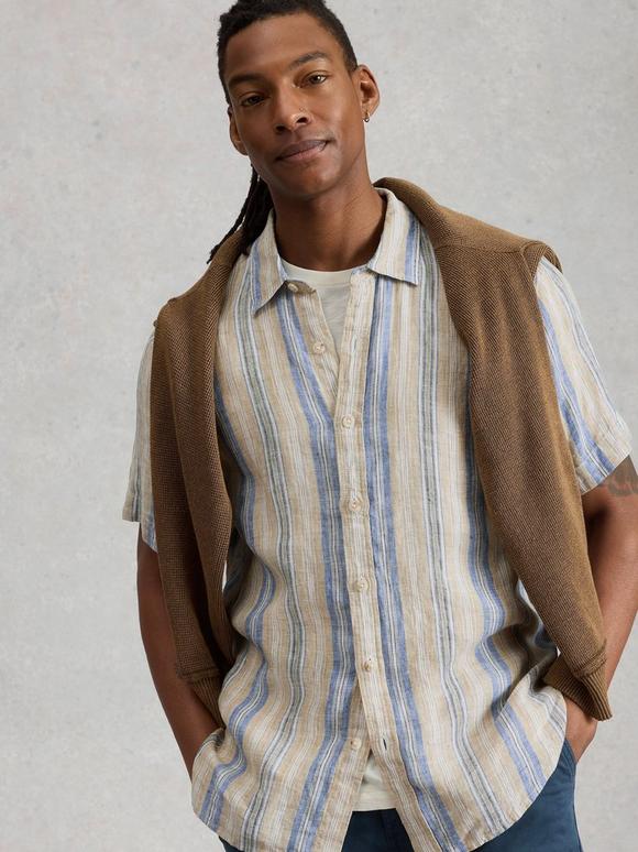 Keswick SS Linen Stripe Shirt