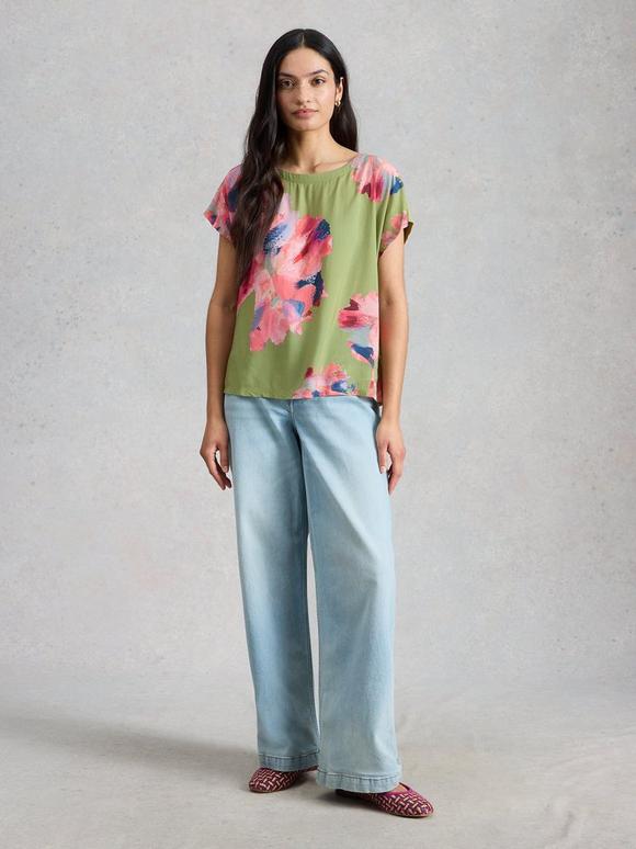 WOVEN MIX TEE