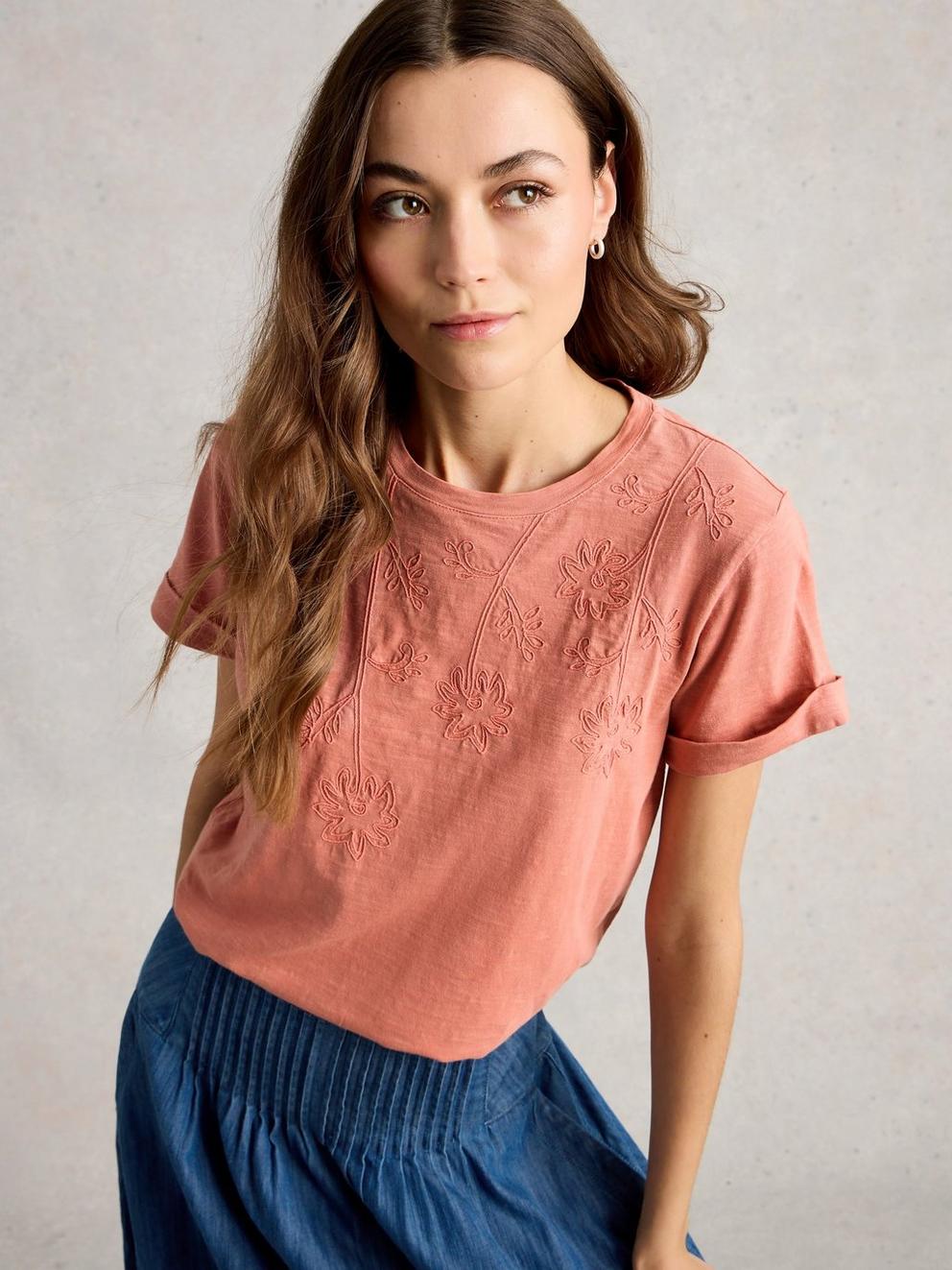 GINA EMBROIDERED TEE