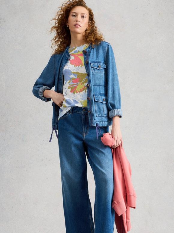 ABBIE CREW NECK PRINT TEE