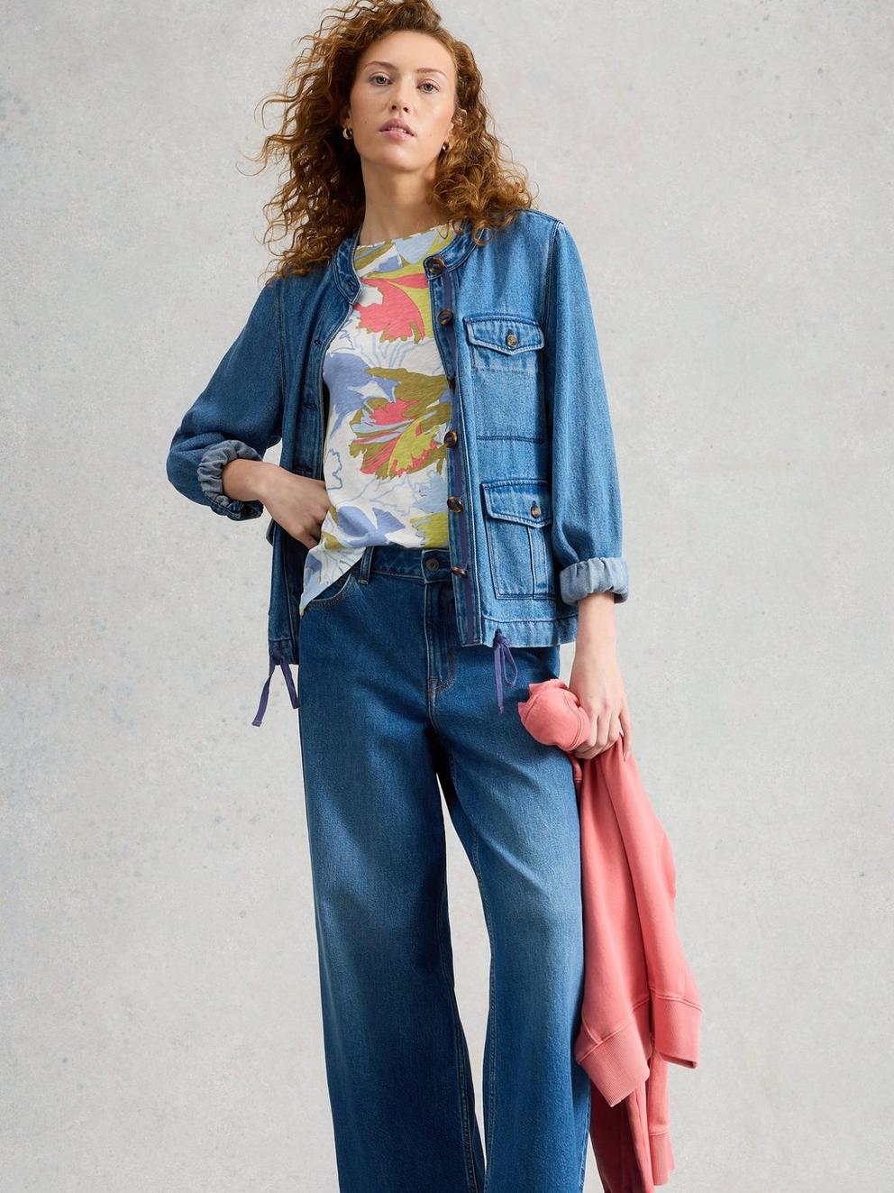 ABBIE CREW NECK PRINT TEE