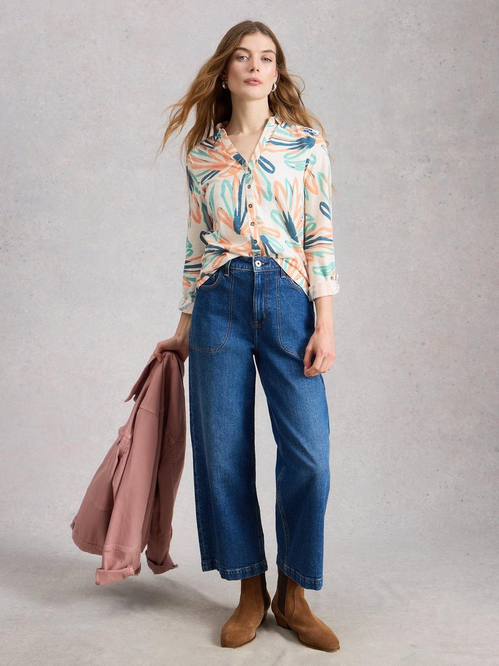 WOMENS ANNIE COLLARED SHIRT JERSEY