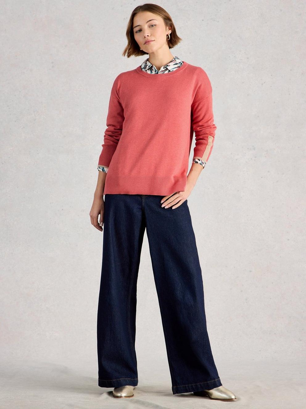 OLIVE CREW NECK LONG SLEEVE JUMPER