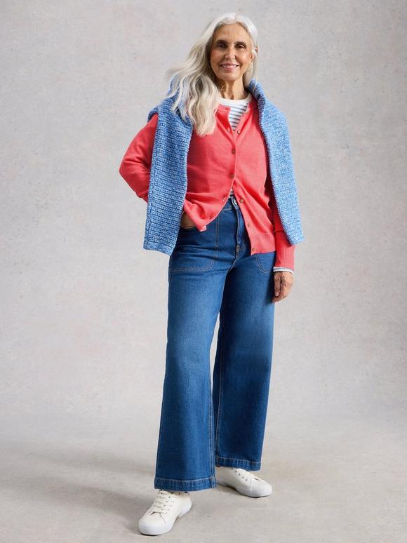 LULU CREW NECK LONG SLEEVE CARDIGAN