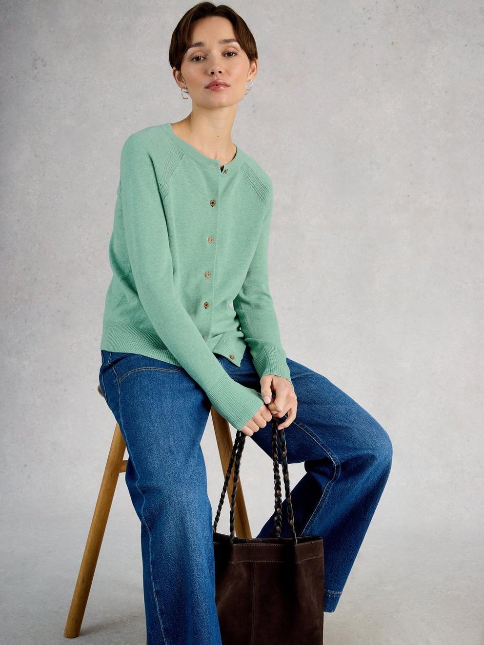 WOMENS LULU CREW NECK CARDI