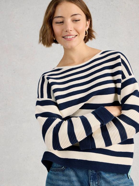JANA CREW NECK STRIPE JUMPER