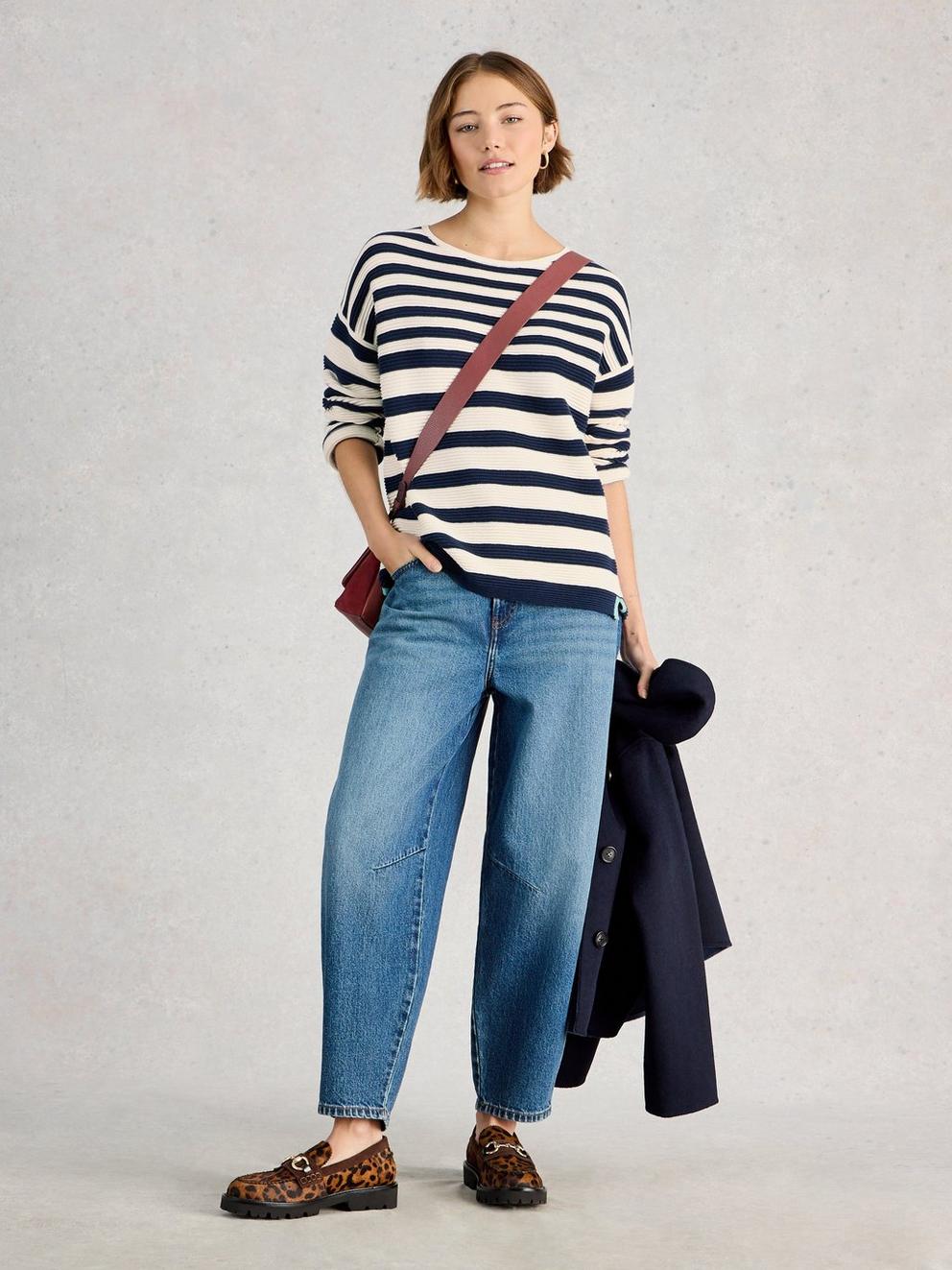 JANA CREW NECK STRIPE JUMPER