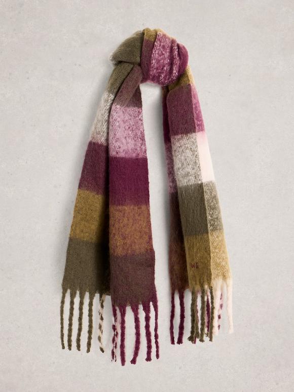 Shelly Brushed Checked Scarf