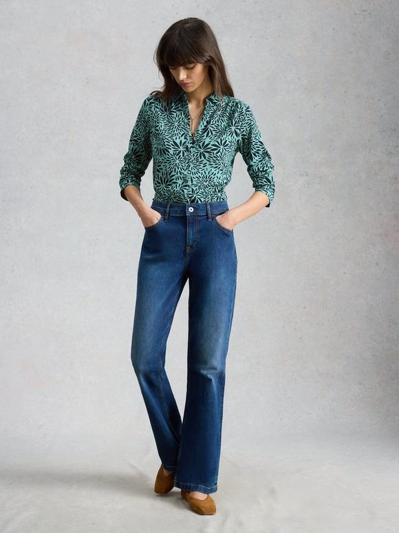 WOMENS ANNIE COLLARED JERSEY SHIRT