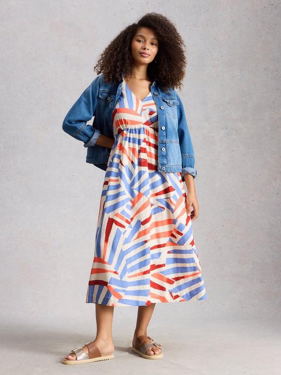 Lucy Linen Blend Midi Dress