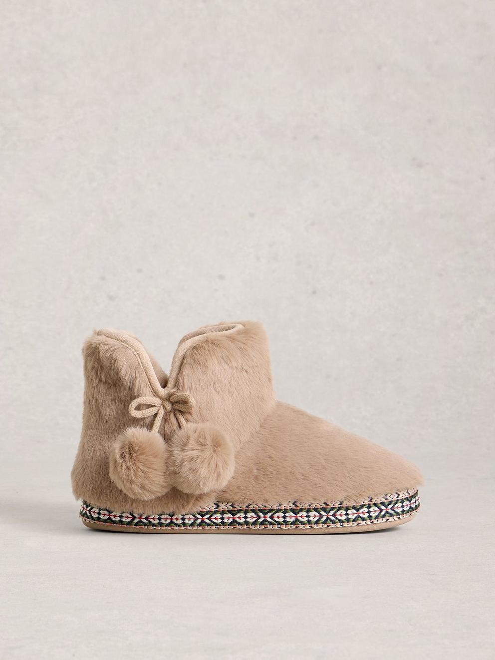 Faux Fur Bootie Slipper