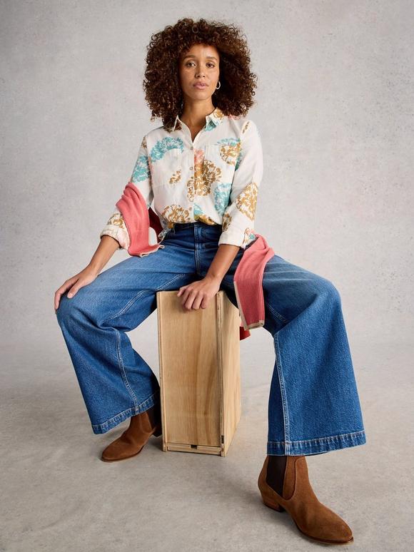 Sophie Organic Cotton Long Sleeve Collared Shirt