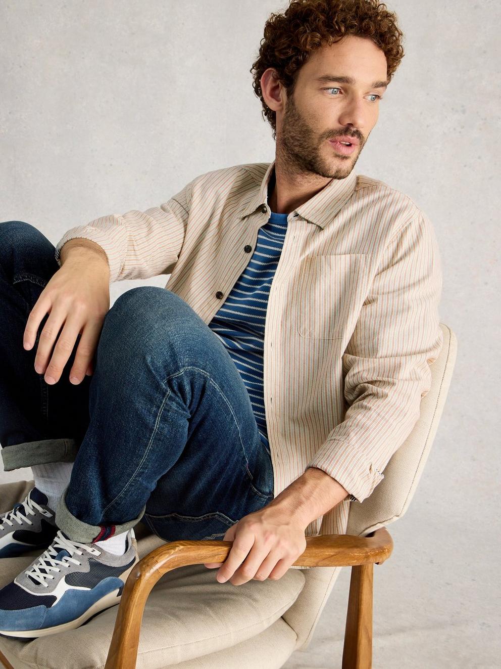 Bruton Stripe Collared Shirt