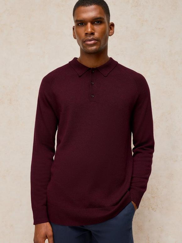 Newport Merino Polo LS