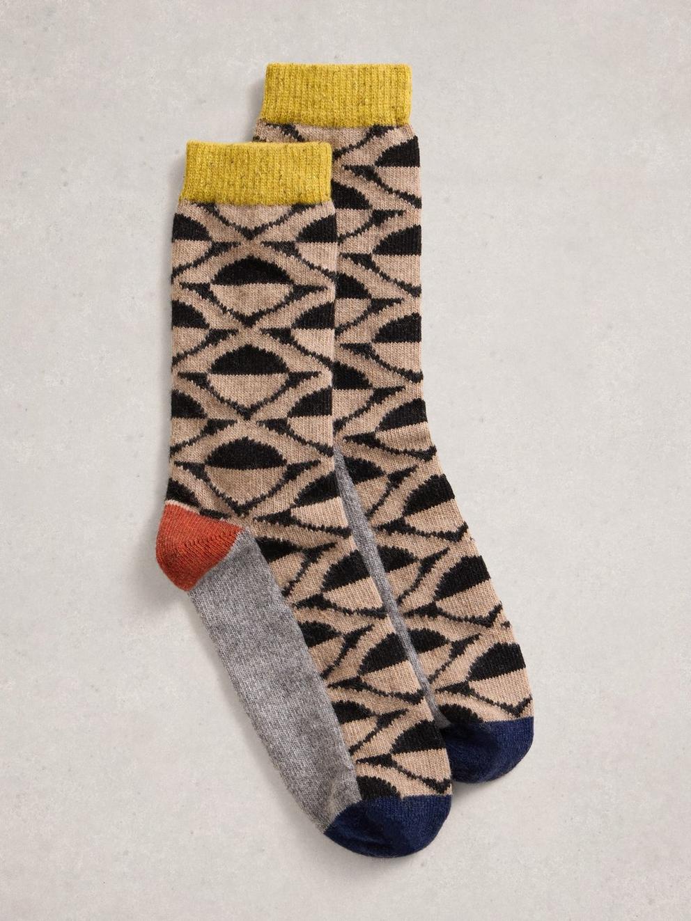 Geo Spot Wool Sock