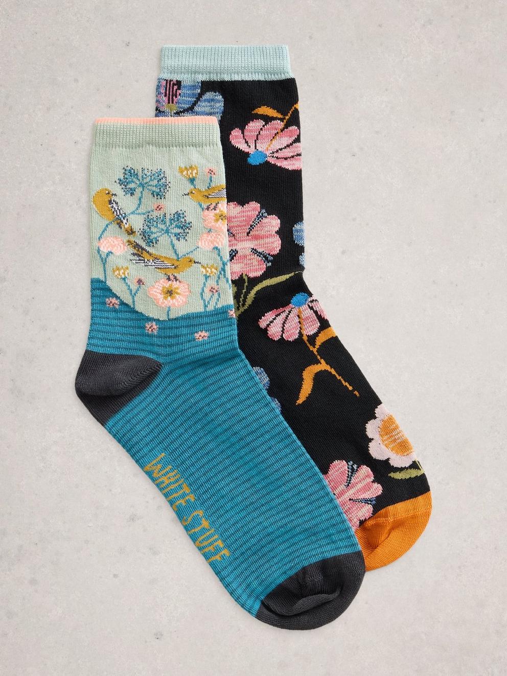 2 Pack Floral Ankle Socks