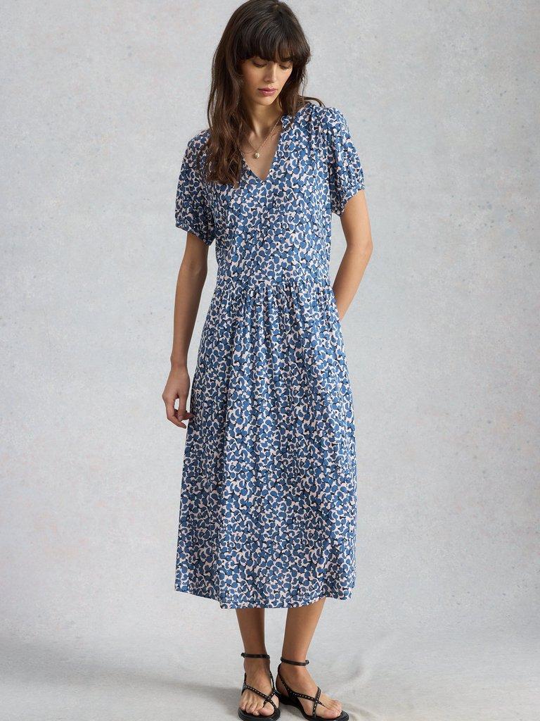 Rua Midi Dress in GREY MULTI | White Stuff US