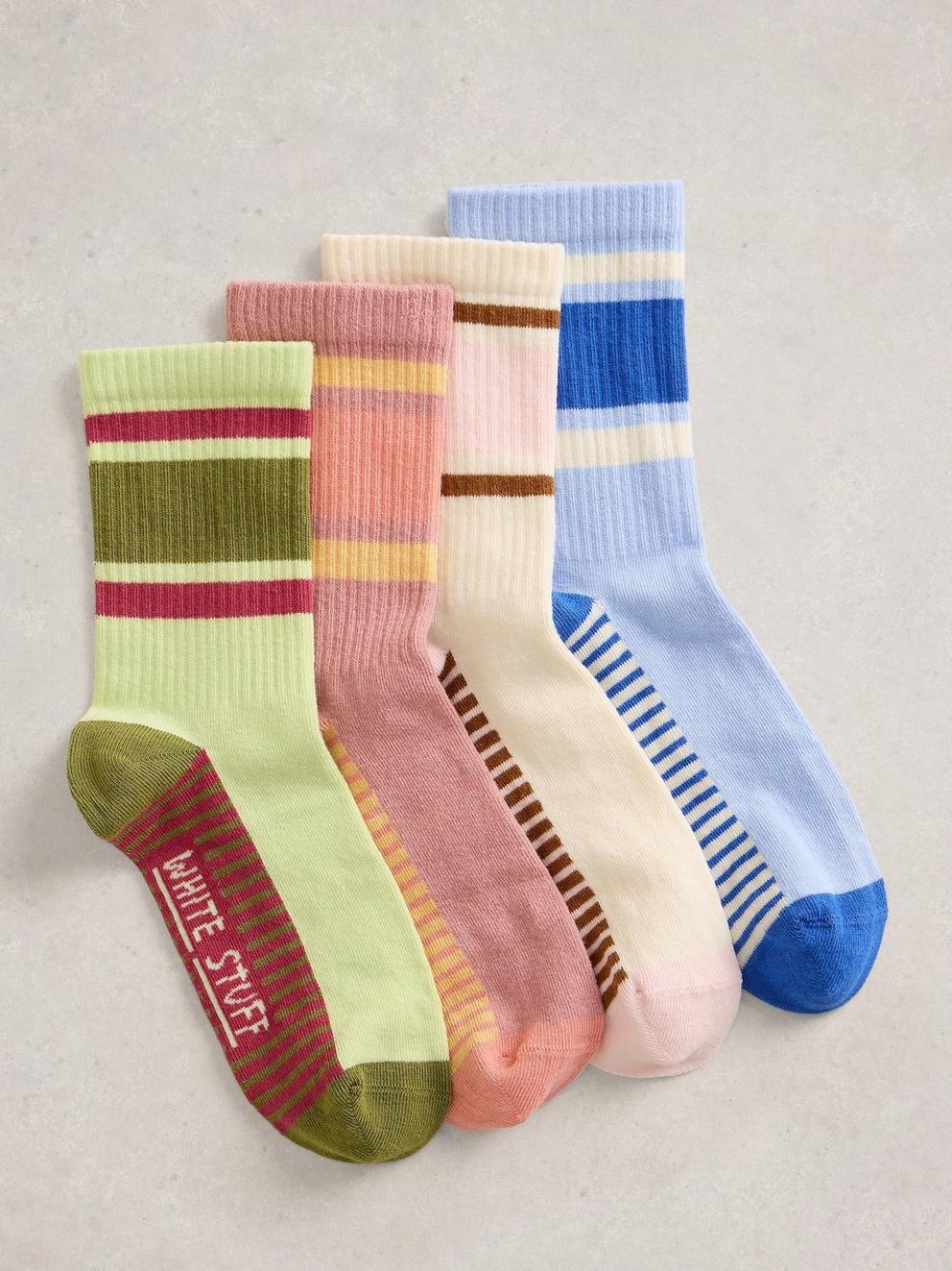 4PK Sporty Ankle Socks