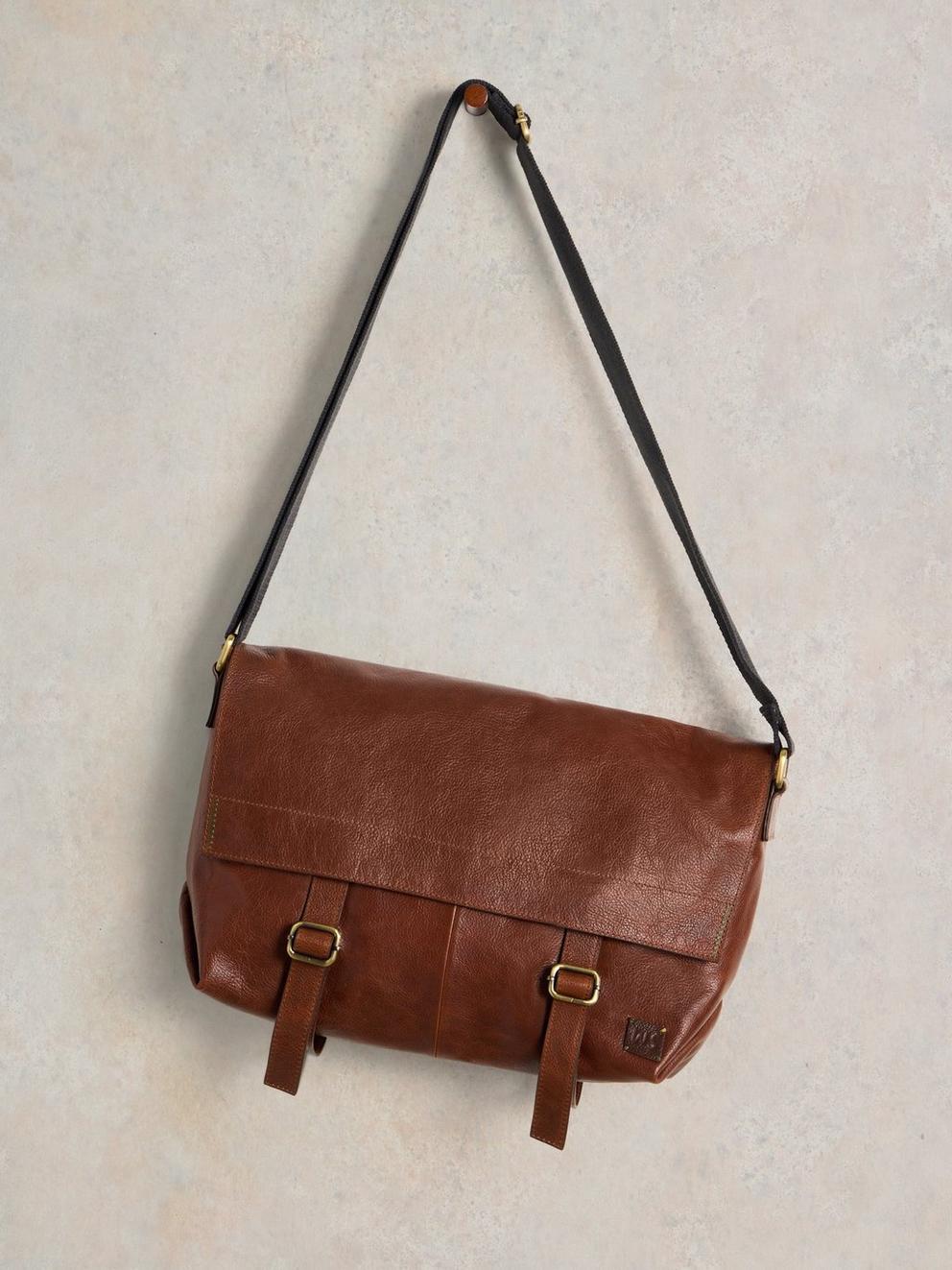 Leather Teddy Messenger Bag